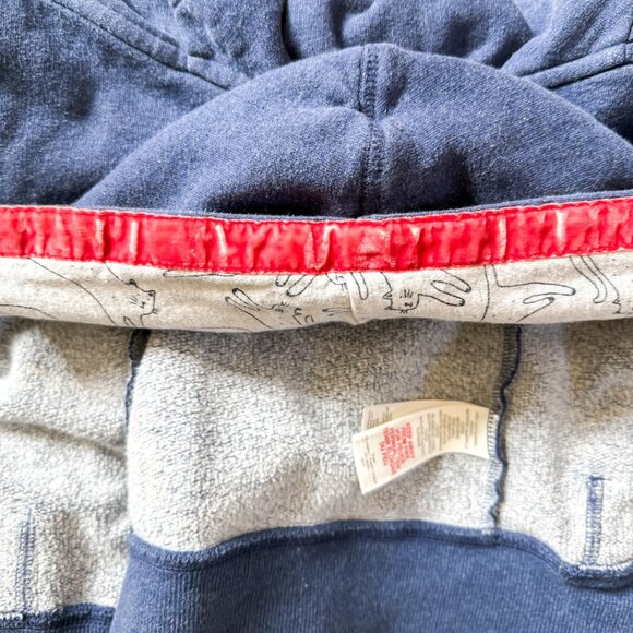 Mini Boden Kids' Cat Hoodie Size 8-9Y Blue Full Zip Hooded - Picture 5 of 10